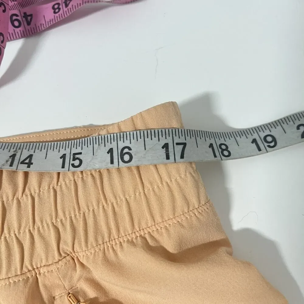 Lululemon Swift Mid-Rise Wide-Leg Pant Women's 14 Peach Bellini Athleisure EUC